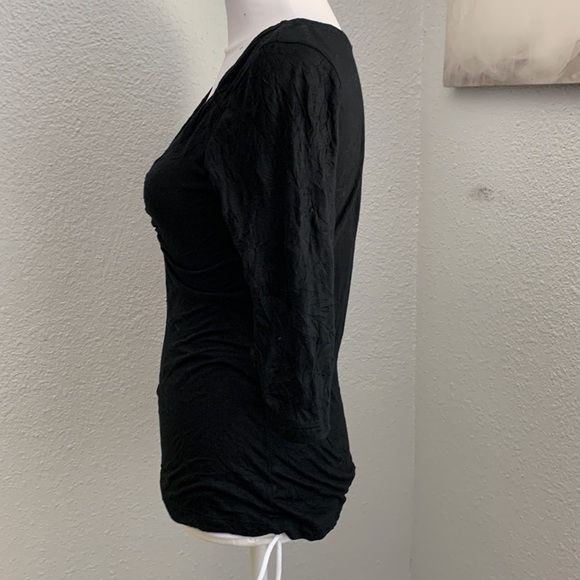 NWOT Surrealist 3/4 sleeve v-neck tee style name Madison - Picture 4 of 7